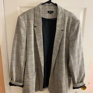 NWT Reitmans herringbone plaid knit blazer